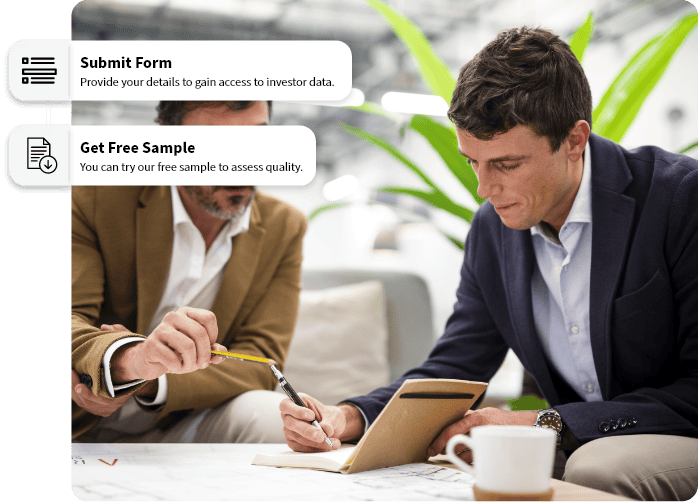 Get a free sample of Investors data