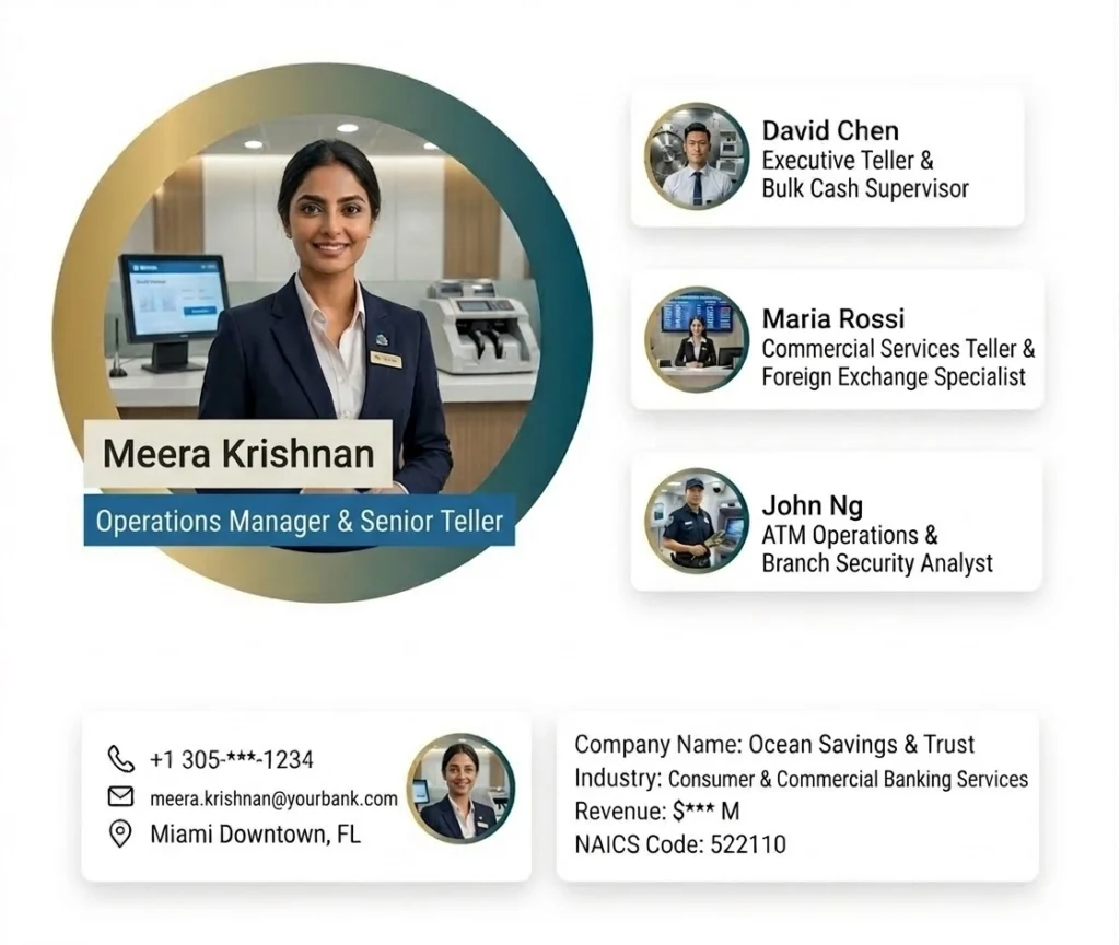 Bank Teller Email List